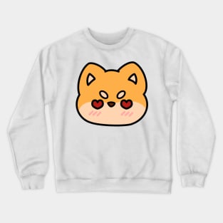 In Love Shiba Face Crewneck Sweatshirt